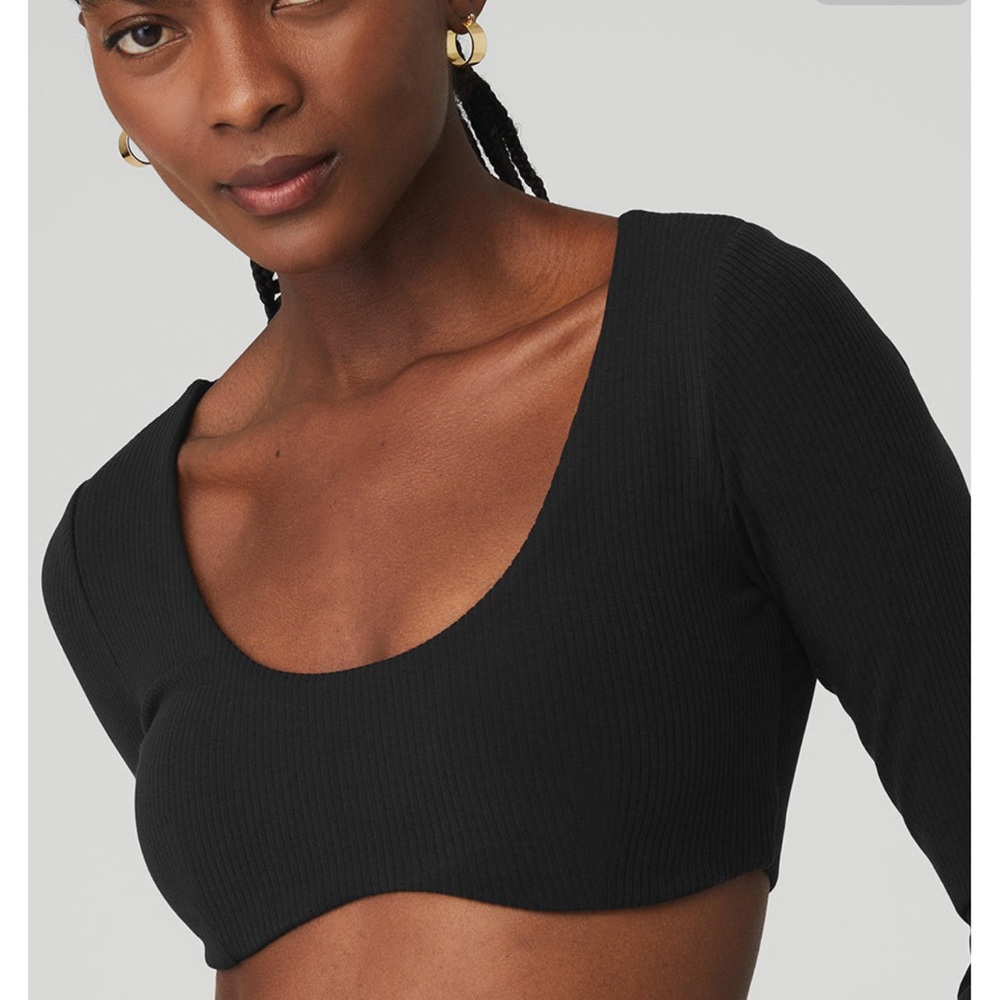 ALO YOGA Ribbed Defined Long Sleeve Bra